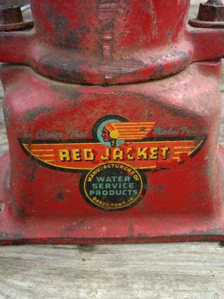 Vintage Water Pump Cast Iron Number 2 Red Jacket Hand Water Well Pump. 2
