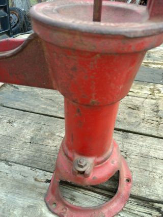 Vintage Water Pump Cast Iron Number 2 Red Jacket Hand Water Well Pump. 6