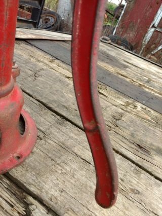 Vintage Water Pump Cast Iron Number 2 Red Jacket Hand Water Well Pump. 8