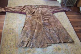 Anitique Chinese Imperial 19th Century Robe/ Longpao Silk Brocade - 5 Toe Dragons,