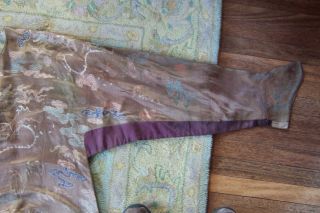 Anitique Chinese Imperial 19th century Robe/ Longpao silk brocade - 5 toe dragons, 2