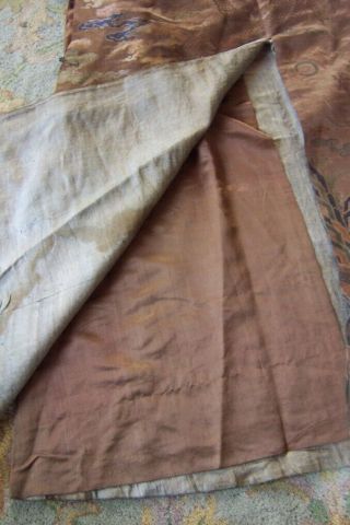 Anitique Chinese Imperial 19th century Robe/ Longpao silk brocade - 5 toe dragons, 4