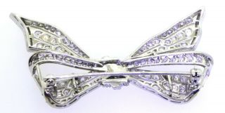 Vintage 1950 ' s Platinum elegant 5.  42CT VS1/F diamond ribbon brooch 3