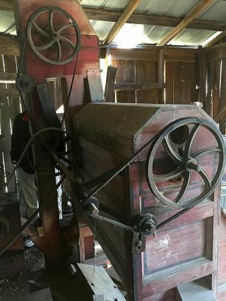 Antique Corn / Grain / Grist Mill Complete With Grinding Rocks & Sifter