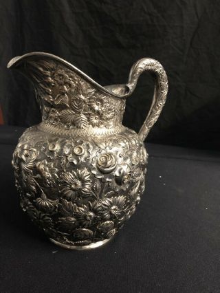Early Kirk Repousse Sterling Water Pitcher Perfect
