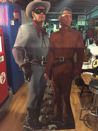 Vintage Lone Ranger And Tonto Life Size Cardboard Standup