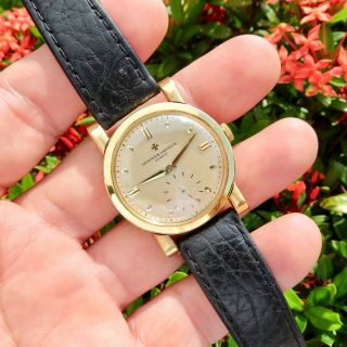 Vintage Vacheron & Constantin Chronometer Royal 18k Gold Watch 1950’s