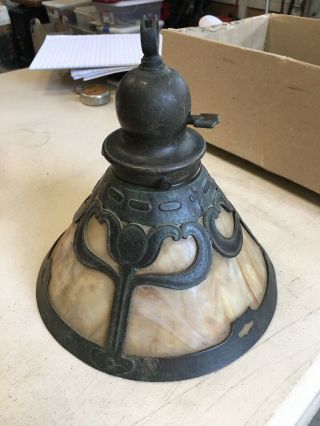 Antique Handel Lamp Shade With Counterweight