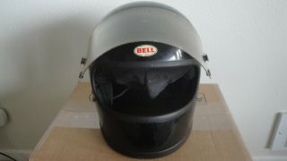 Vintage Black Bell Star Ii Motorcycle Helmet 1975 Full Face Snell Dot 7 - 1/8 Usa