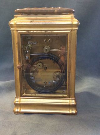 Antique Tiffany & Co Bronze Carriage Clock Repeater Case Keys 13 Jewels France 6