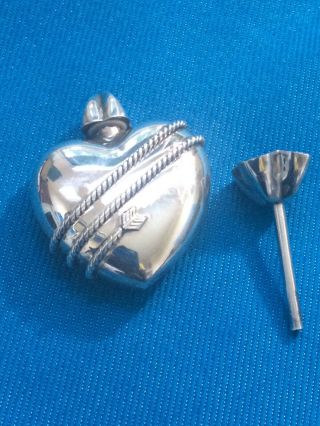 Vintage Tiffany&co Heart&arrow.  925 Perfume Bottle 24.  6g