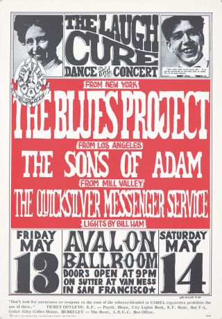 Vintage Poster The Blues Project Laugh Cure San Francisco Rock 1966