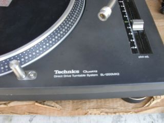 vintage technics direct drive turntable sl - 1200 mk2 black 2