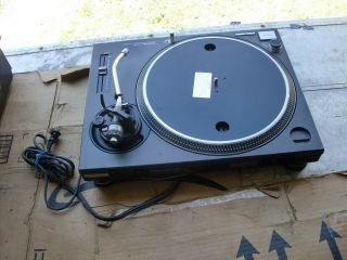 vintage technics direct drive turntable sl - 1200 mk2 black 3