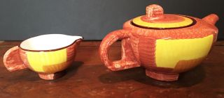 VINTAGE SCHRAMBERG Black Forest Teapot and Creamer by Eva Zeisel 2