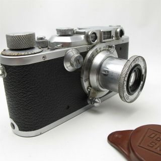 Vtg Leica IIIA 1938 Rangefinder camera & 5cm F/3.  5 Lens Germany made great 2