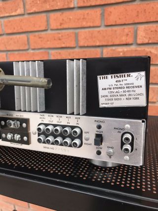 The Fisher 450 - T Stereo Receiver VINTAGE Solid State Amplifier 8