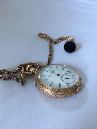 14k Gold Elgin Pocket Watch. .  Elgin Gold Filled Antique Pocket Watches