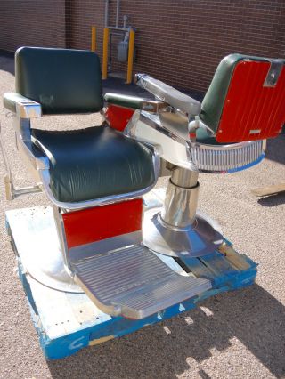 Vintage Art Deco Chrome Takara Belmont Barber Chair Very CoOL Chairs 2