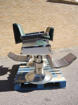 Vintage Art Deco Chrome Takara Belmont Barber Chair Very CoOL Chairs 4