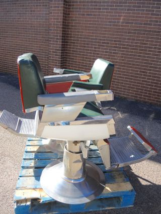 Vintage Art Deco Chrome Takara Belmont Barber Chair Very CoOL Chairs 8