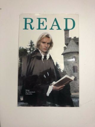Vintage 1984 Sting Read Poster - For America 