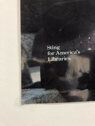 VINTAGE 1984 STING READ POSTER - FOR AMERICA ' S LIBRARIES - 80S VTG 3