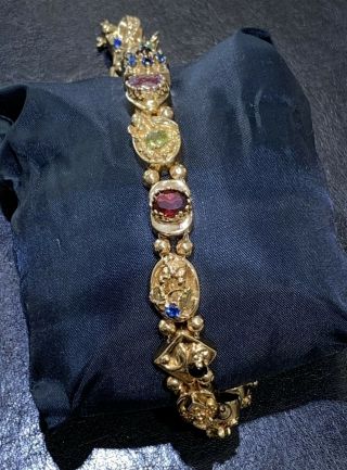 Antique 14 Karat Solid Gold Lady’s Slide Bracelet