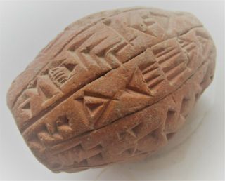 Rare Circa 3000bc Ancient Near Eastern Clay Tablet With Early Form Of Writing