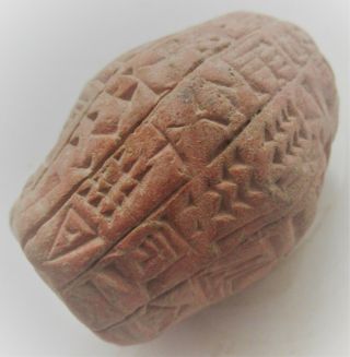 RARE CIRCA 3000BC ANCIENT NEAR EASTERN CLAY TABLET WITH EARLY FORM OF WRITING 2