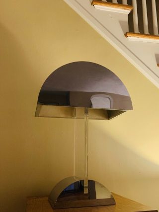 Vintage Modernist George Kovacs Lucite & Mirrored Chrome Lamp - Needs Rewiring 5