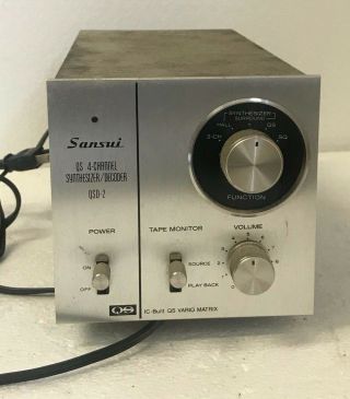 Vintage Sansui Qs 4 - Channel Synthesizer/decoder Qsd - 2