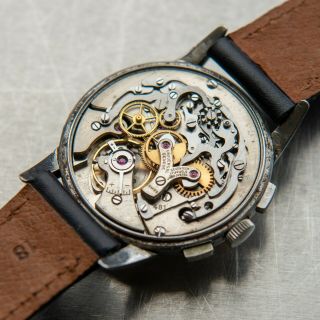 Universal Geneve Tri - Compax Men ' s Vintage Chronograph Wristwatch Steel Cal 481 6