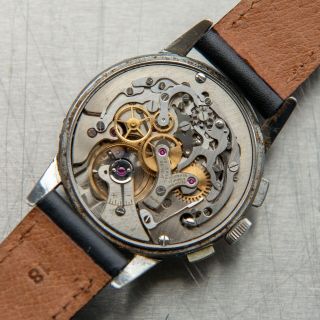 Universal Geneve Tri - Compax Men ' s Vintage Chronograph Wristwatch Steel Cal 481 9
