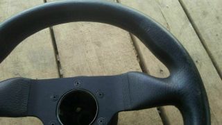 Vintage momo Monte carlo leather steering wheel with Porsche 911 hub 2