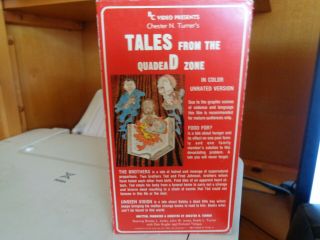 TALES FROM THE QUADEAD ZONE CHESTER TURNER CLASSIC BEYOND RARE VHS 3
