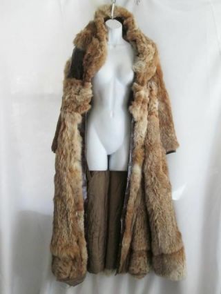 Vintage Womens Mr.  A House Of Aronowicz Lynx Fur Long Maxi Coat Jacket B