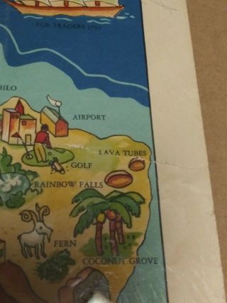 1937 Dole Pineapple Map of Hawaiian Islands Poster Hawaii 7