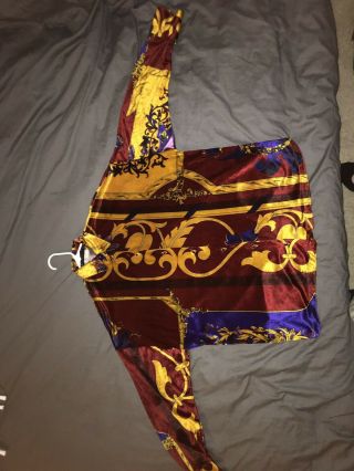 Extremely Rare Gianni Versace Versus Vintage Shirt Velvet Type Material