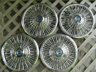 1965 1966 Ford Galaxie Mustang 14 In.  Wire Hubcaps Wheel Covers Antique Vintage