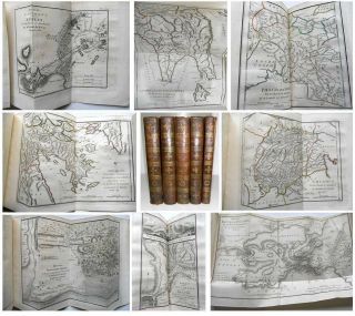 1796 Travels In Ancient Greece Greek History 31 Folding Maps & Plates 5 Volumes
