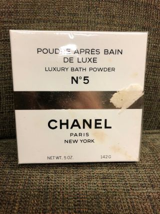 Chanel No5 Luxury Bath Powder 5 Oz.  142g Vtg Poudre Apres Bain De Luxe Nib