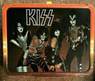 Kiss Official Aucoin 1977 Vintage Lunch Box W/thermos