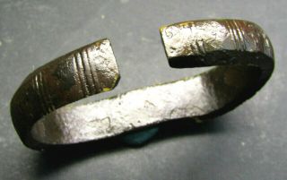 Ancient Bronze Viking Bracelet.  65mm X 45mm.