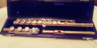 Rare Handmade Rose Gold Plated Pearl Elegante Flute - Open Hole - Straubinger Pads