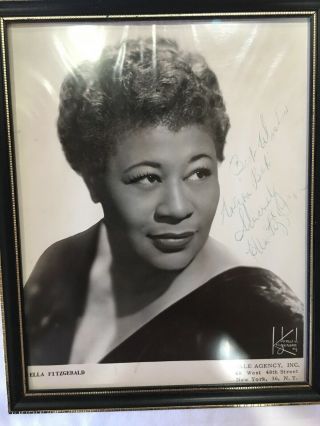 Vintage Rare Ella Fitzgerald Signed 8x10 Photo Jsa