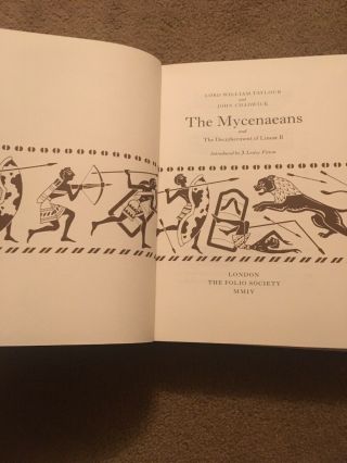 Folio Society The Mycenaeans By Taylour & Chadwick.  Ancient Greece Book 4