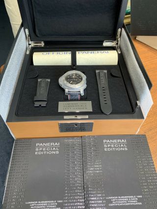 Panerai Submersible 47mm Titanium Left hand Only special Edition Rare LV Band 2