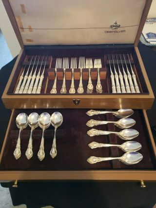 Eloquence By Lunt Sterling Silver Flatware Service For 12 Set,  12 Extra Spoons