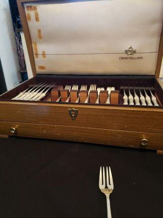Eloquence by Lunt Sterling Silver Flatware Service For 12 Set,  12 extra spoons 2